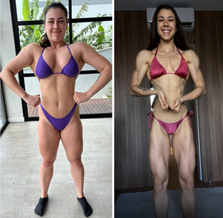 Resultado de definição muscular — aluna BG Team